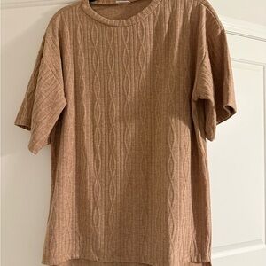 Women’s Brown Textured Shirt